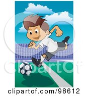 Poster, Art Print Of Soccer Boy - 11