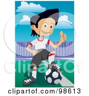 Poster, Art Print Of Soccer Boy - 12