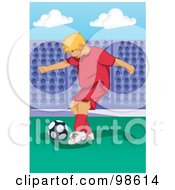 Poster, Art Print Of Soccer Boy - 16