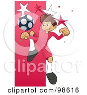 Poster, Art Print Of Soccer Boy - 14