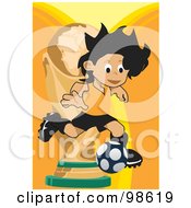 Royalty Free RF Clipart Illustration Of A Soccer Boy 1