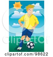 Poster, Art Print Of Soccer Boy - 18