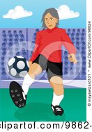 Poster, Art Print Of Soccer Man - 11