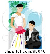 Poster, Art Print Of Loving Wedding Couple - 6