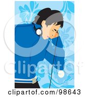 Poster, Art Print Of Boy Listening To Music - 1