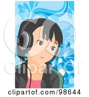 Poster, Art Print Of Happy Girl Listening To Music - 5