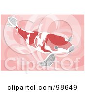 Royalty Free RF Clipart Illustration Of A Swimming Koi Fish 8