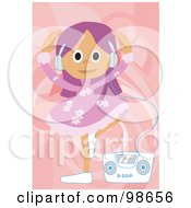 Poster, Art Print Of Happy Girl Listening To Music - 1