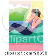 Poster, Art Print Of Woman Listening To Music - 4