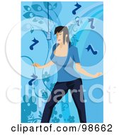 Poster, Art Print Of Musical Woman Singing - 1
