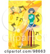 Poster, Art Print Of Woman Listening To Music - 6