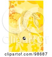 Royalty Free RF Clipart Illustration Of A Swimming Koi Fish 4