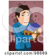 Poster, Art Print Of Man Crying And Hugging A Home