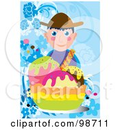 Poster, Art Print Of Boy With A Giant Sundae
