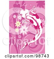 Royalty Free RF Clipart Illustration Of A Swimming Koi Fish 7