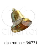 Royalty Free RF Clipart Illustration Of A 3d Golden Bell Ringing