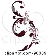 Royalty Free RF Clipart Illustration Of A Red Leafy Flourish Design Element 1