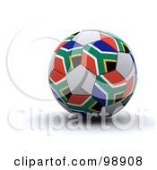 Poster, Art Print Of 3d World Cup Soccer Ball With South Africa Flags