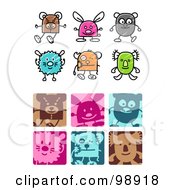 Royalty Free RF Clipart Illustration Of A Digital Collage Of Animal Icons