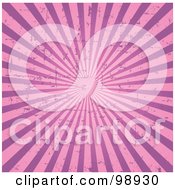 Poster, Art Print Of Grungy Retro Pink Ray Background