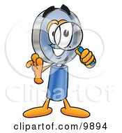 Clipart Picture Of A Magnifying Glass Mascot Cartoon Character Looking Through A Magnifying Glass