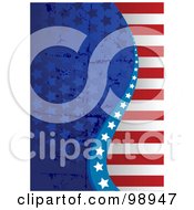 Poster, Art Print Of Grungy Patriotic American Background Of Stars And Stripes