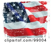 Poster, Art Print Of Grungy And Distressed Waving American Flag