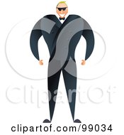 Male Bouncer In A Black Suit