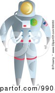 Royalty Free RF Clipart Illustration Of An Astronaut In A Space Suit by Prawny