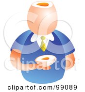 Royalty Free RF Clipart Illustration Of A Businessman With An Egg Face by Prawny