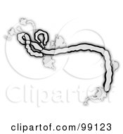 Royalty Free RF Clipart Illustration Of A Grayscale Virus Strand by Pams Clipart
