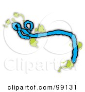 Royalty Free RF Clipart Illustration Of A Green And Blue Virus Strand by Pams Clipart