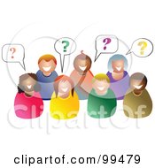 Poster, Art Print Of Group Of People With Questions