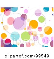 Royalty Free RF Clipart Illustration Of A Seamless Colorful Dot On White Pattern Design Background by BNP Design Studio