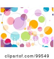 Poster, Art Print Of Seamless Colorful Dot On White Pattern Design Background