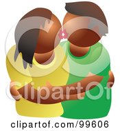 Poster, Art Print Of Black Couple Embracing And Kissing