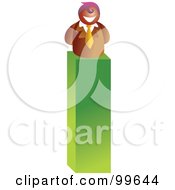 Royalty Free RF Clipart Illustration Of A Businessman With A Large Letter I