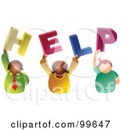 Poster, Art Print Of Business Team Holding Help