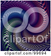 Royalty Free RF Clipart Illustration Of A Backgorund Of A Rainbow Spiral Tunnel by elaineitalia