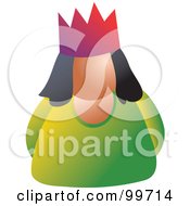 Royalty Free RF Clipart Illustration Of A Party Woman Wearing A Crown