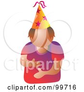 Royalty Free RF Clipart Illustration Of A Party Man Wearing A Party Hat by Prawny