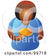 Royalty Free RF Clipart Illustration Of A Lady Holding A Pill by Prawny