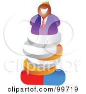 Poster, Art Print Of Businessman On A Pile Of Pill
