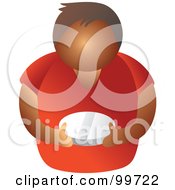 Royalty Free RF Clipart Illustration Of A Guy Holding A Pill by Prawny
