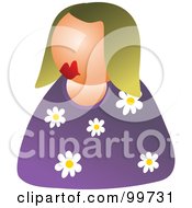 Poster, Art Print Of Woman In A Floral Shirt Avatar