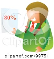 Royalty Free RF Clipart Illustration Of A Happy School Girl Holding A Graded Paper
