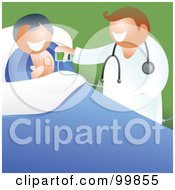 Royalty Free RF Clipart Illustration Of A Doctor And Patient Discussing A Pace Maker by Prawny