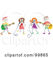 Poster, Art Print Of Musical Stick Children