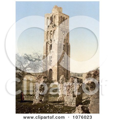 Tower of the Forty Martyrs, Nebi-Samuel, Holy Land, Israel - Royalty Free Stock Photography  by JVPD
