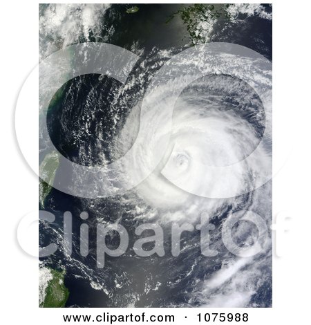 Typhoon Muifa On August 4th 2011 - Royalty Free Stock Photography  by JVPD